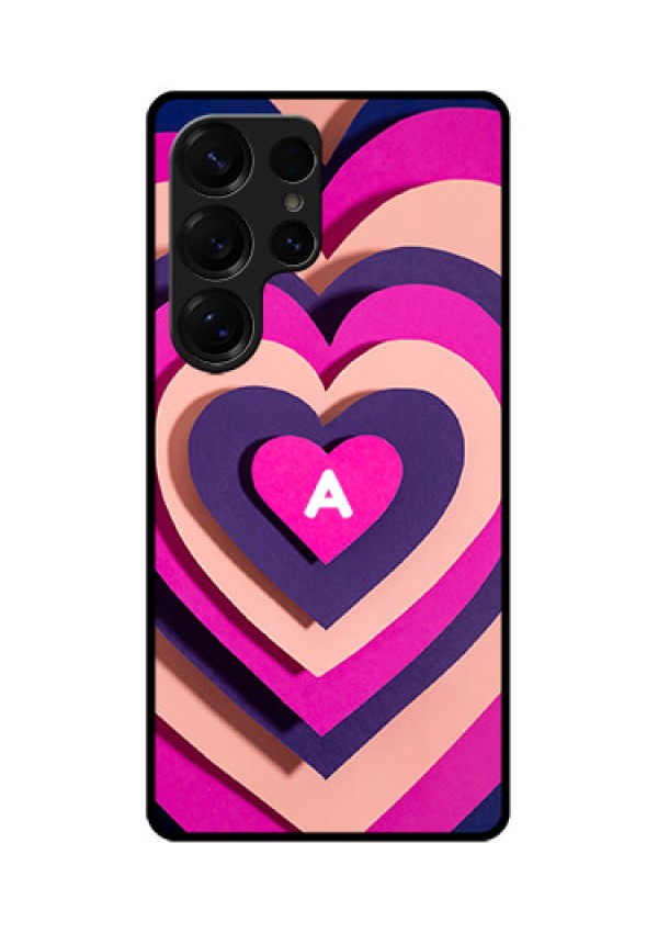 Galaxy S25 Ultra 5G Custom Glass Phone CaseCute Heart Pattern Design