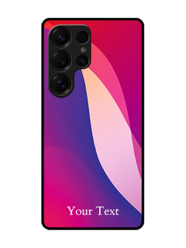 Custom Galaxy S25 Ultra 5G Custom Glass Phone CaseDigital Abstract Overlap Design