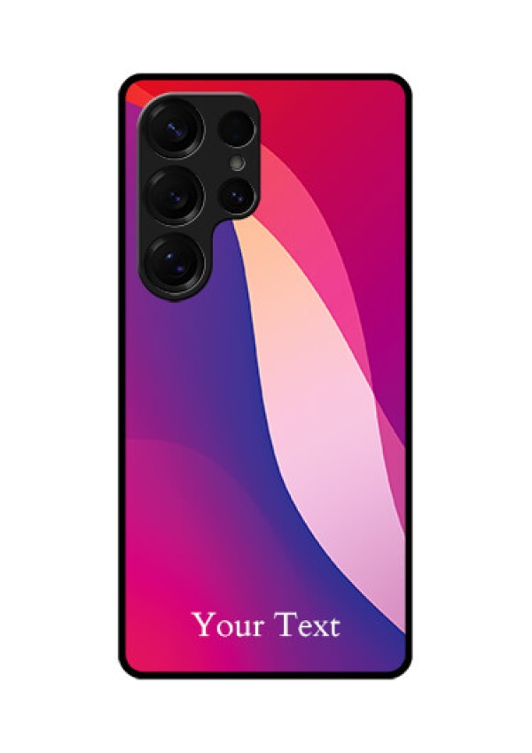 Galaxy S25 Ultra 5G Custom Glass Phone CaseDigital Abstract Overlap Design
