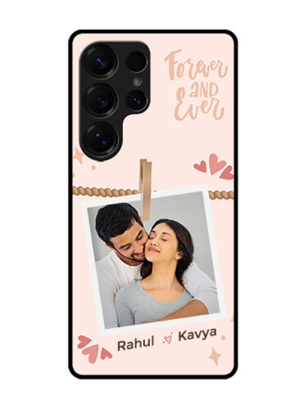 Custom Galaxy S25 Ultra 5G Custom Glass Phone CaseForever And Ever Love Design