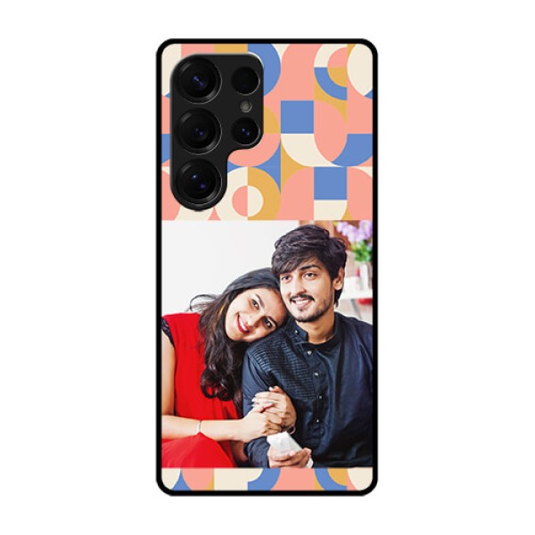 Galaxy S25 Ultra 5G Custom Glass Phone CaseSemi - Circle Maze Pattern Design Galaxy S25 Ultra 5G Custom Glass Phone CaseSemi - Circle Maze Pattern Design