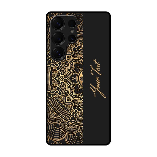 Galaxy S25 Ultra 5G Custom Glass Phone CaseMandala Art With Custom Text Design Galaxy S25 Ultra 5G Custom Glass Phone CaseMandala Art With Custom Text Design