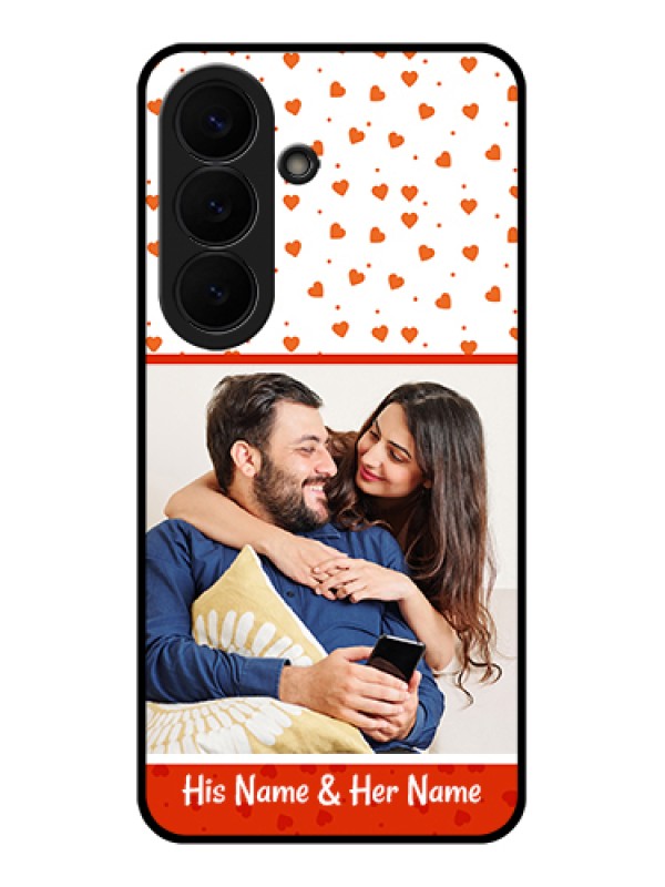 Custom Samsung Galaxy S26 5G Custom Glass Phone Case - Orange Love Symbol Design