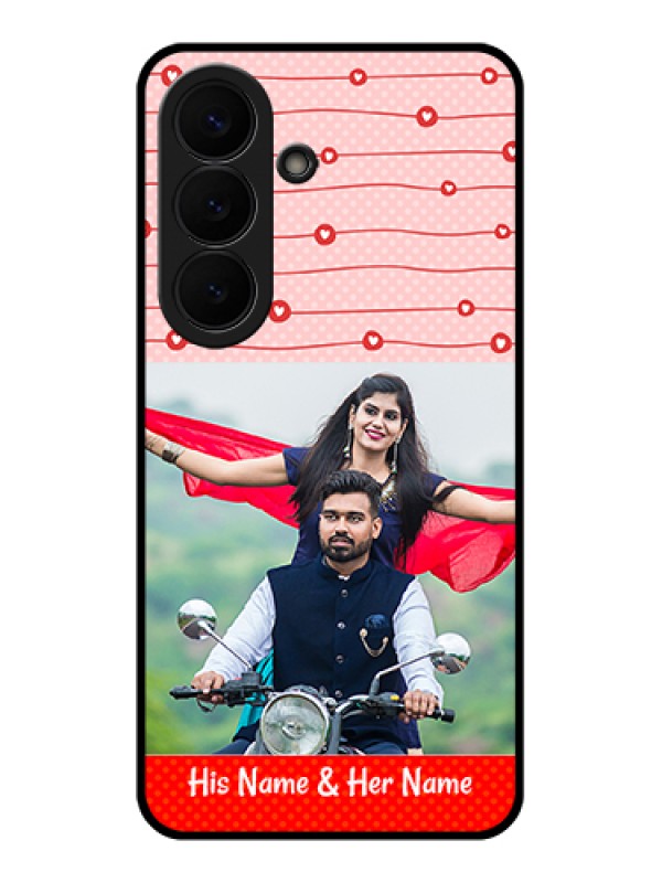 Custom Samsung Galaxy S26 5G Custom Glass Phone Case - Red Pattern Case Design