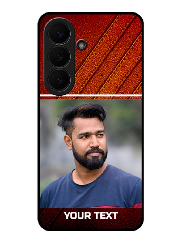Custom Samsung Galaxy S26 5G Custom Glass Phone Case - Leather Phone Case Design