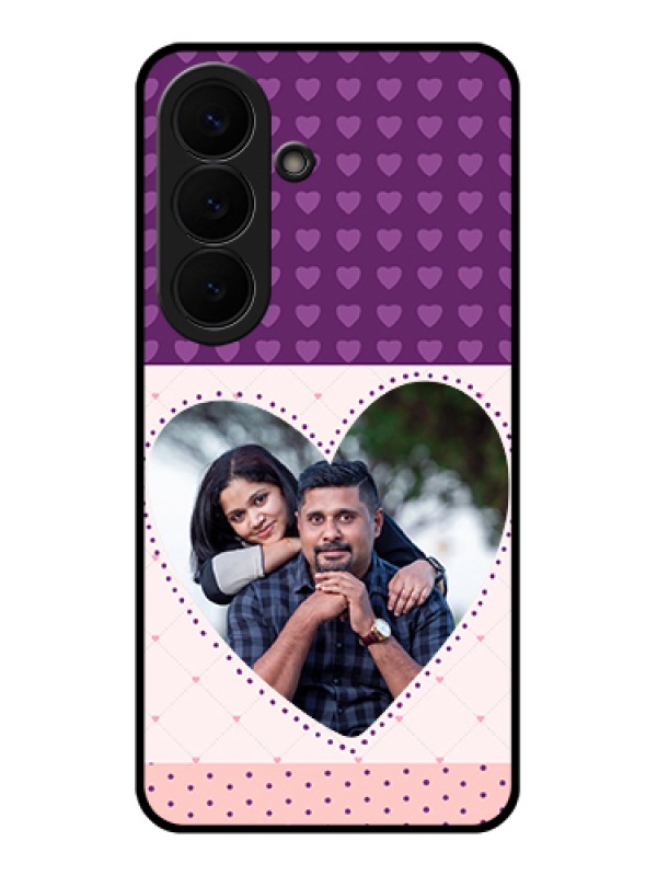 Custom Samsung Galaxy S26 5G Custom Glass Phone Case - Violet Love Dots Design
