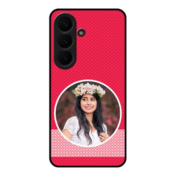 Samsung Galaxy S26 5G Custom Glass Phone Case - Pink Color Pattern Design Samsung Galaxy S26 5G Custom Glass Phone Case - Pink Color Pattern Design
