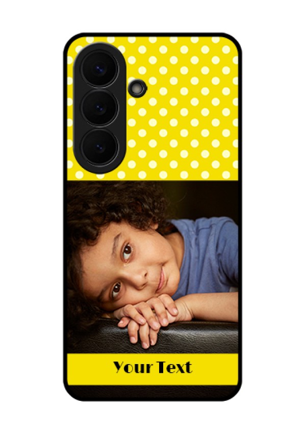 Samsung Galaxy S26 5G Custom Glass Phone Case - Bright Yellow Case Design