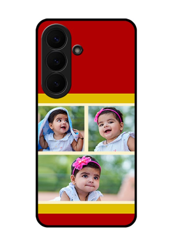 Samsung Galaxy S26 5G Custom Glass Phone Case - Multiple Pic Upload Design