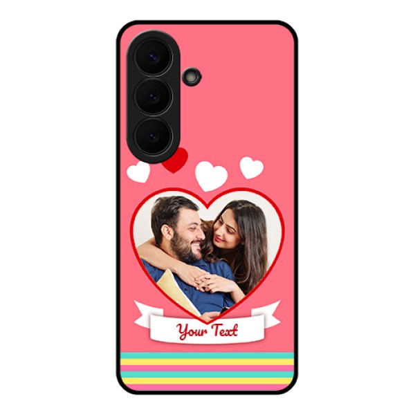 Samsung Galaxy S26 5G Custom Glass Phone Case - Love Shapes Doodle Design Samsung Galaxy S26 5G Custom Glass Phone Case - Love Shapes Doodle Design