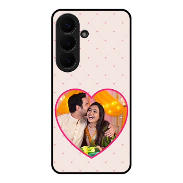 Samsung Galaxy S26 5G Custom Glass Phone Case - Heart Shape Design