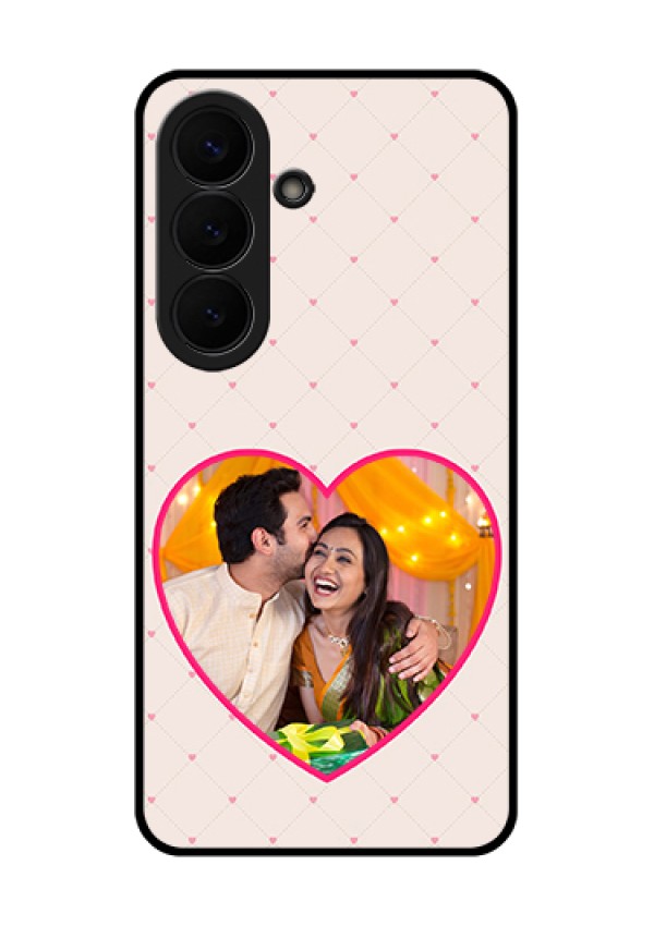 Samsung Galaxy S26 5G Custom Glass Phone Case - Heart Shape Design
