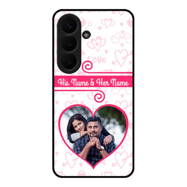 Samsung Galaxy S26 5G Custom Glass Phone Case - Heart Shape Love Design Samsung Galaxy S26 5G Custom Glass Phone Case - Heart Shape Love Design