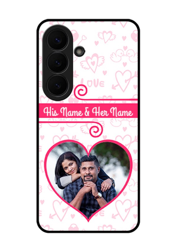 Samsung Galaxy S26 5G Custom Glass Phone Case - Heart Shape Love Design