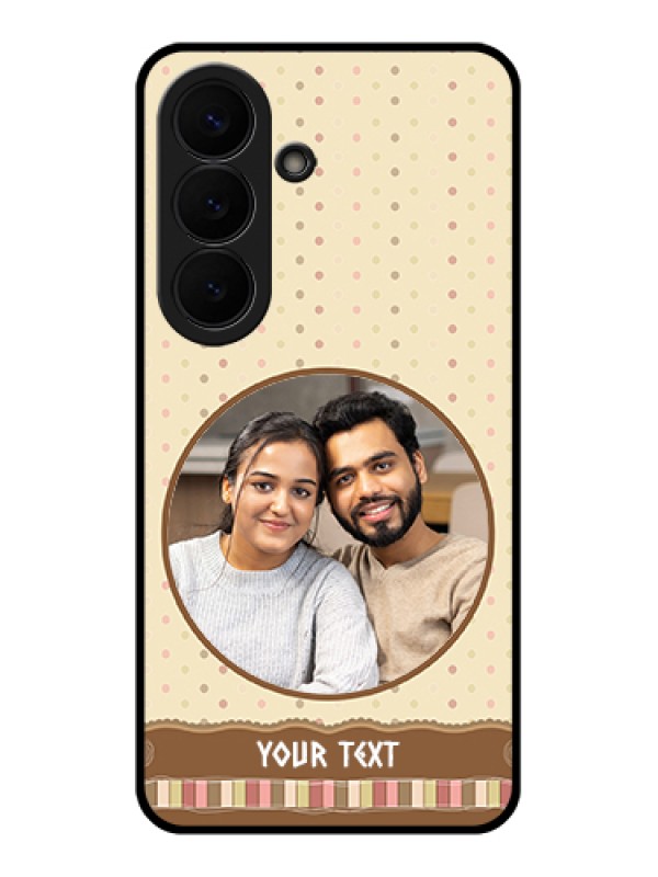 Custom Samsung Galaxy S26 5G Custom Glass Phone Case - Brown Dotted Mobile Case Design
