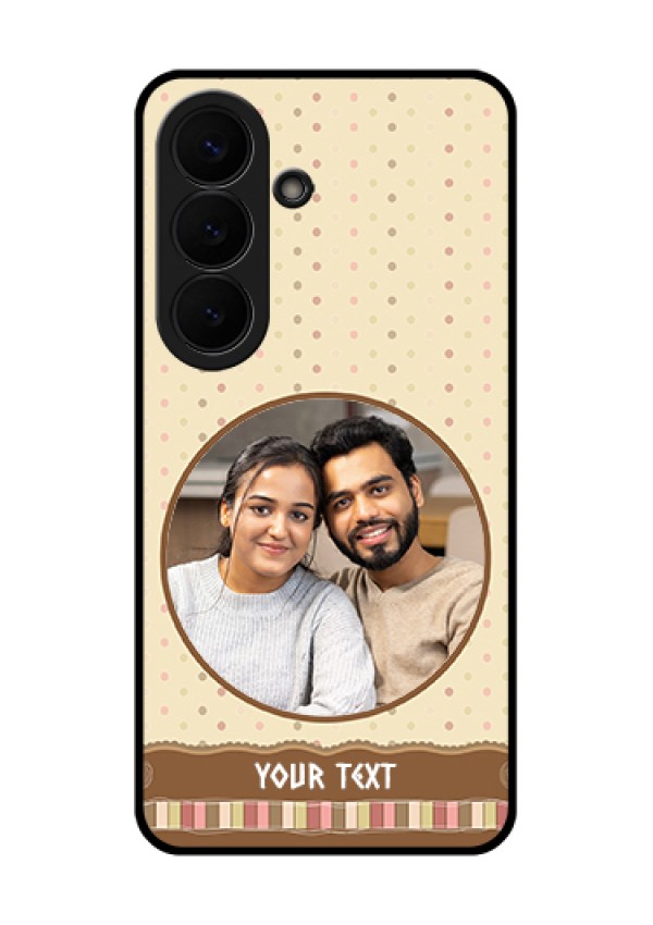 Samsung Galaxy S26 5G Custom Glass Phone Case - Brown Dotted Mobile Case Design