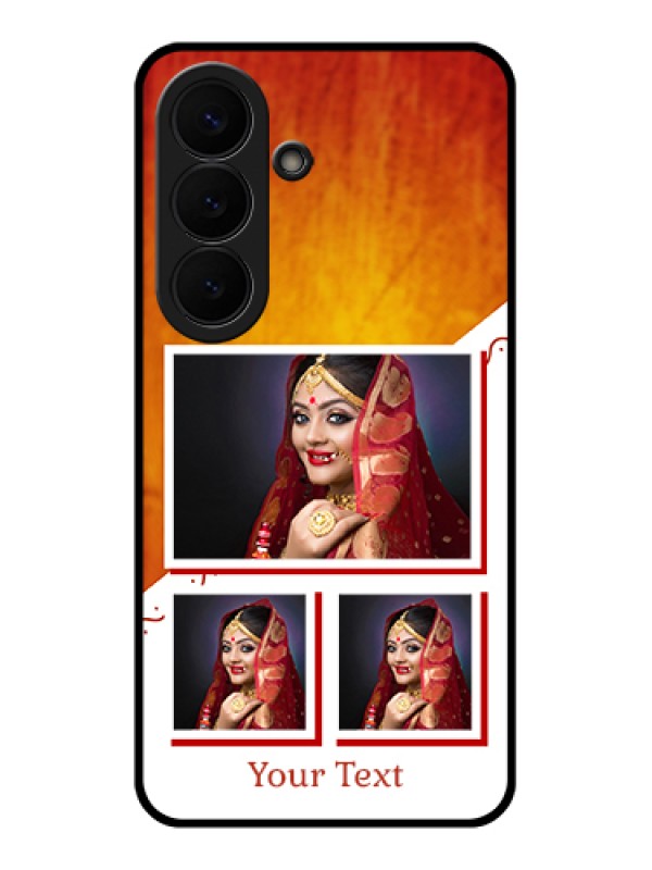 Custom Samsung Galaxy S26 5G Custom Glass Phone Case - Wedding Memories Design
