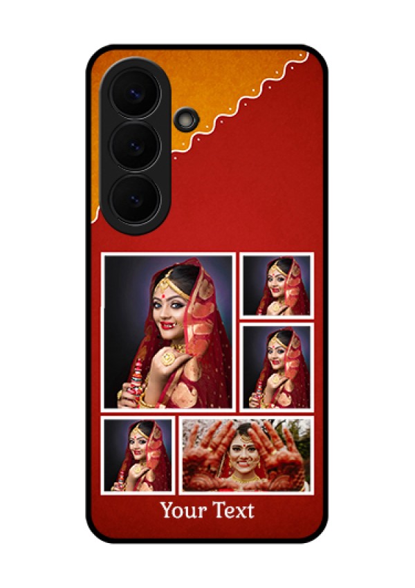 Samsung Galaxy S26 5G Custom Glass Phone Case - Wedding Pic Upload Design