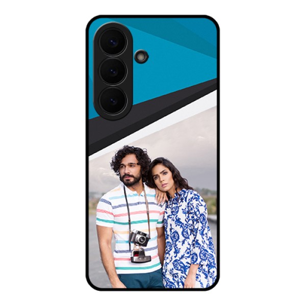 Samsung Galaxy S26 5G Custom Glass Phone Case - Simple Pattern Photo Upload Design Samsung Galaxy S26 5G Custom Glass Phone Case - Simple Pattern Photo Upload Design