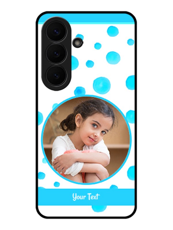 Custom Samsung Galaxy S26 5G Custom Glass Phone Case - Blue Bubbles Pattern Design
