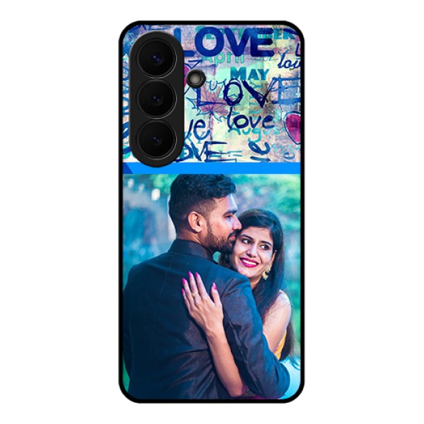 Samsung Galaxy S26 5G Custom Glass Phone Case - Colorful Love Design Samsung Galaxy S26 5G Custom Glass Phone Case - Colorful Love Design
