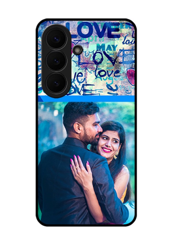 Samsung Galaxy S26 5G Custom Glass Phone Case - Colorful Love Design