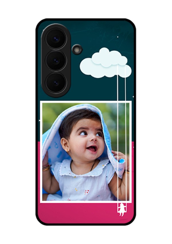 Samsung Galaxy S26 5G Custom Glass Phone Case - Cute Girl With Cloud Design