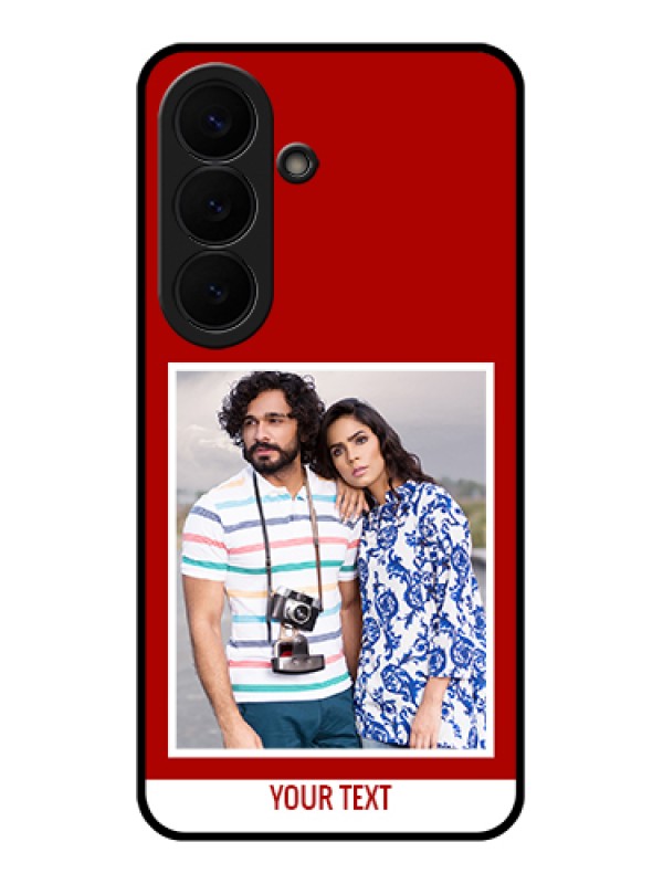 Custom Samsung Galaxy S26 5G Custom Glass Phone Case - Red Color Design