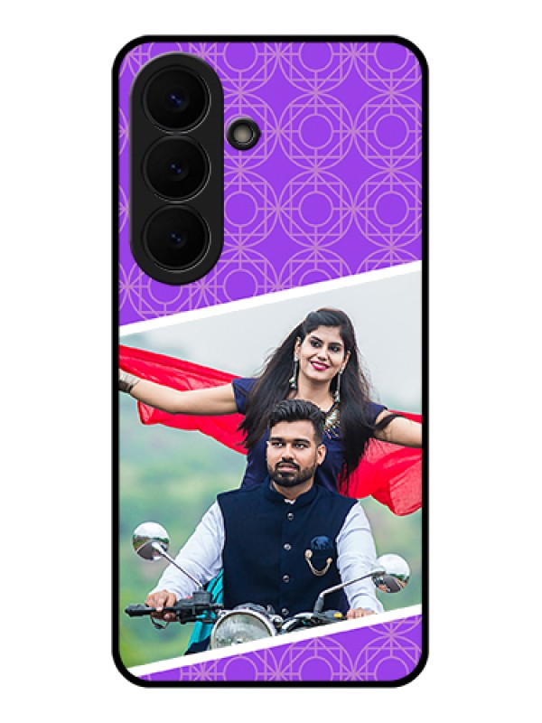Custom Samsung Galaxy S26 5G Custom Glass Phone Case - Violet Color Pattern Design