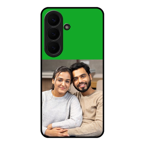 Samsung Galaxy S26 5G Custom Glass Phone Case - Green Pattern Design Samsung Galaxy S26 5G Custom Glass Phone Case - Green Pattern Design