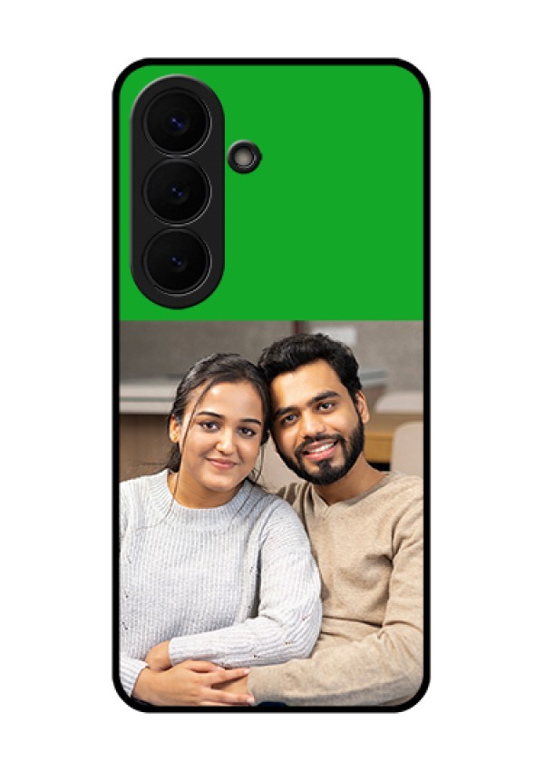 Samsung Galaxy S26 5G Custom Glass Phone Case - Green Pattern Design