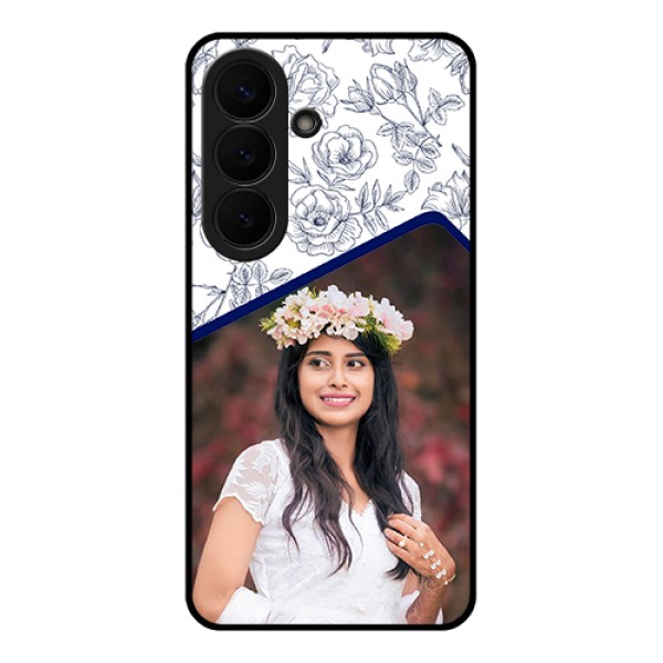 Samsung Galaxy S26 5G Custom Glass Phone Case - Classy Floral Design