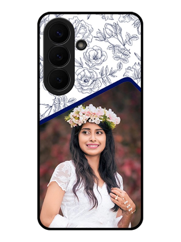Custom Samsung Galaxy S26 5G Custom Glass Phone Case - Classy Floral Design