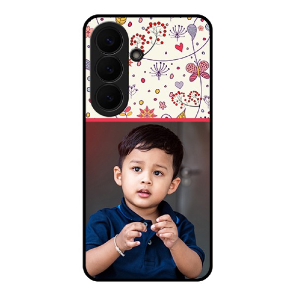 Samsung Galaxy S26 5G Custom Glass Phone Case - Premium Floral Design