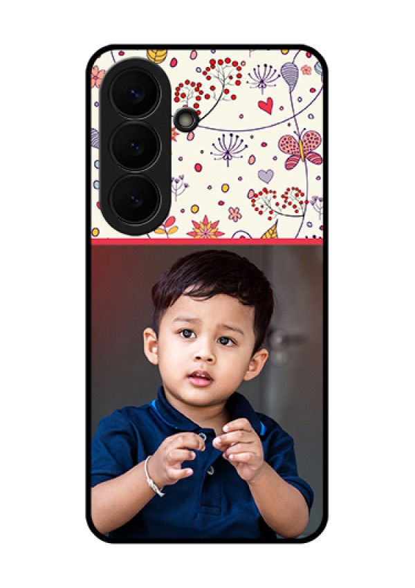 Samsung Galaxy S26 5G Custom Glass Phone Case - Premium Floral Design