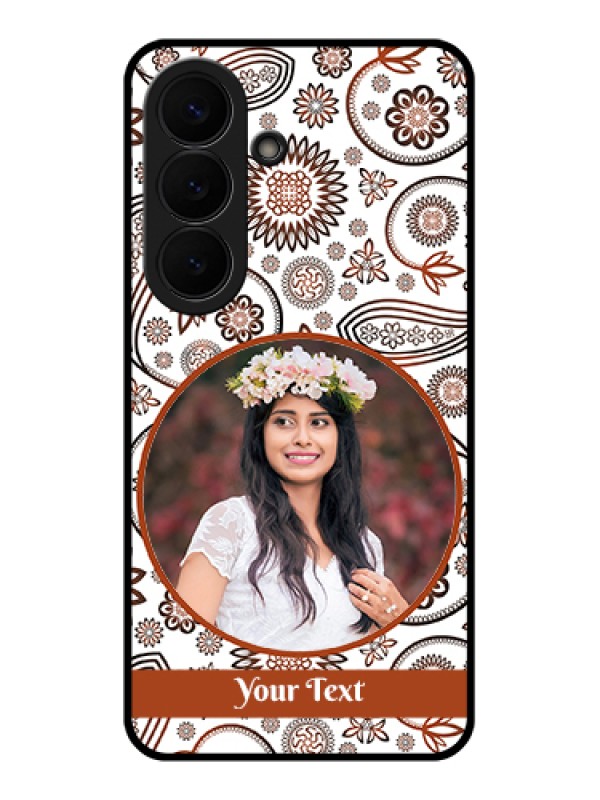 Custom Samsung Galaxy S26 5G Custom Glass Phone Case - Abstract Flower Design