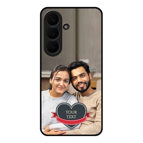 Samsung Galaxy S26 5G Custom Glass Phone Case - Just Married Couple Design Samsung Galaxy S26 5G Custom Glass Phone Case - Just Married Couple Design
