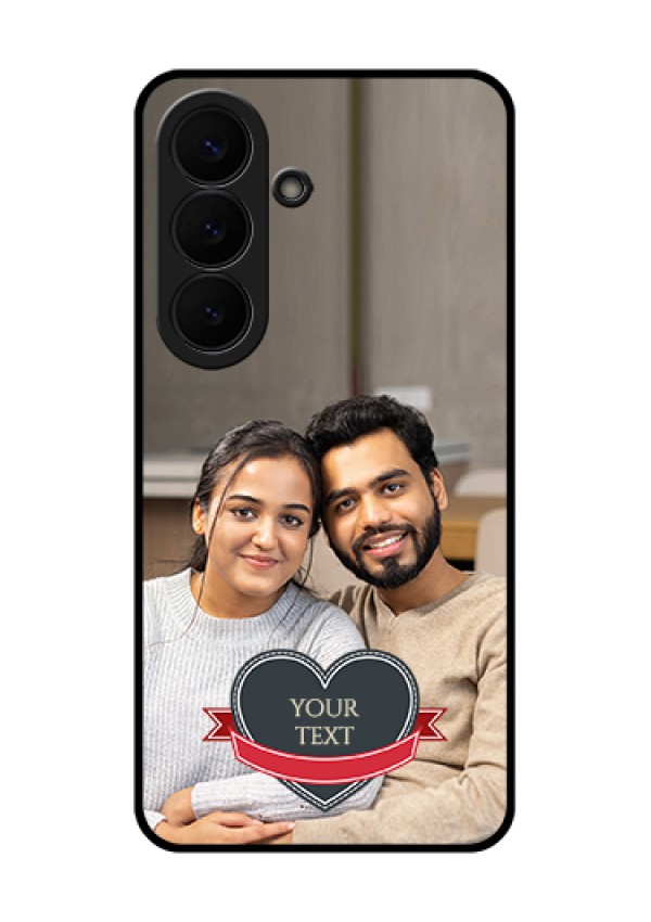 Samsung Galaxy S26 5G Custom Glass Phone Case - Just Married Couple Design
