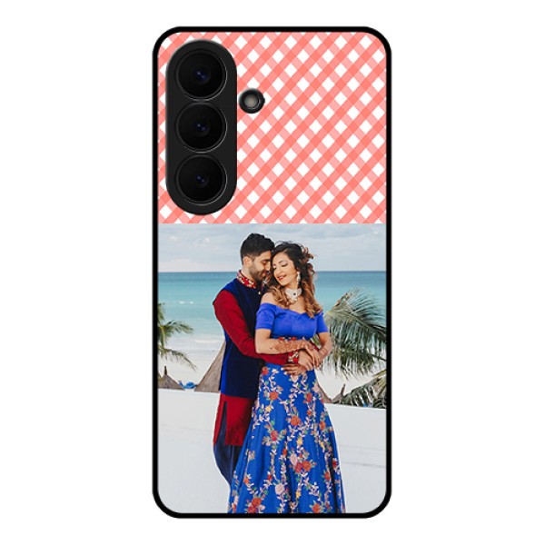 Samsung Galaxy S26 5G Custom Glass Phone Case - Pink Pattern Design Samsung Galaxy S26 5G Custom Glass Phone Case - Pink Pattern Design