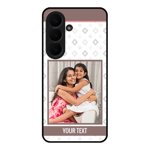 Samsung Galaxy S26 5G Custom Glass Phone Case - Simple Diamond Design Samsung Galaxy S26 5G Custom Glass Phone Case - Simple Diamond Design