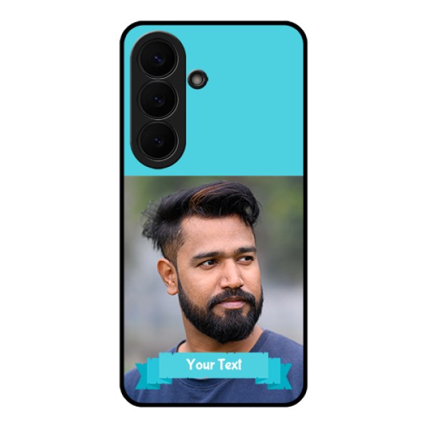 Samsung Galaxy S26 5G Custom Glass Phone Case - Blue Color Design Samsung Galaxy S26 5G Custom Glass Phone Case - Blue Color Design