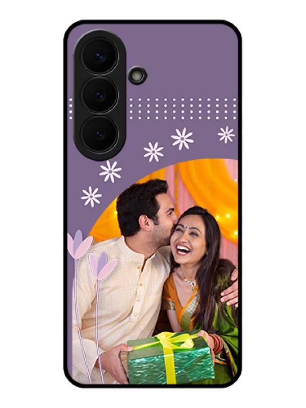 Custom Samsung Galaxy S26 5G Custom Glass Phone Case - Lavender Flowers Design