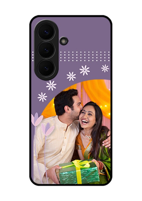 Samsung Galaxy S26 5G Custom Glass Phone Case - Lavender Flowers Design