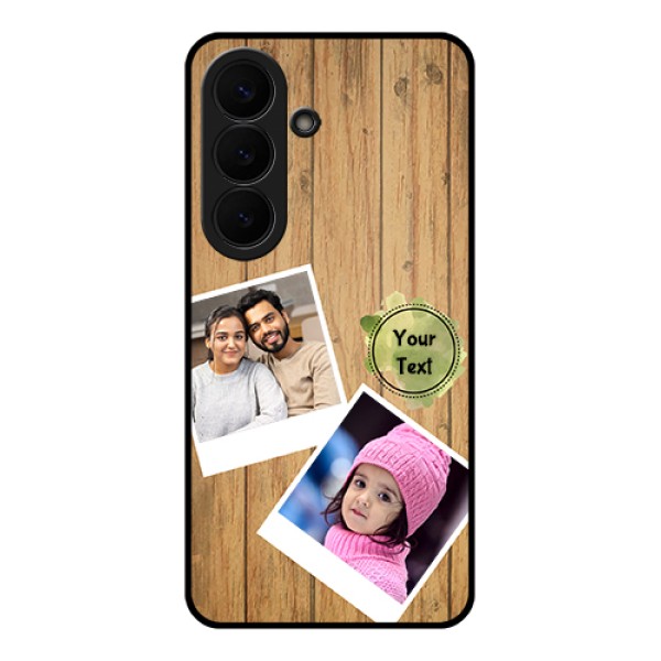 Samsung Galaxy S26 5G Custom Glass Phone Case - Wooden Texture Design