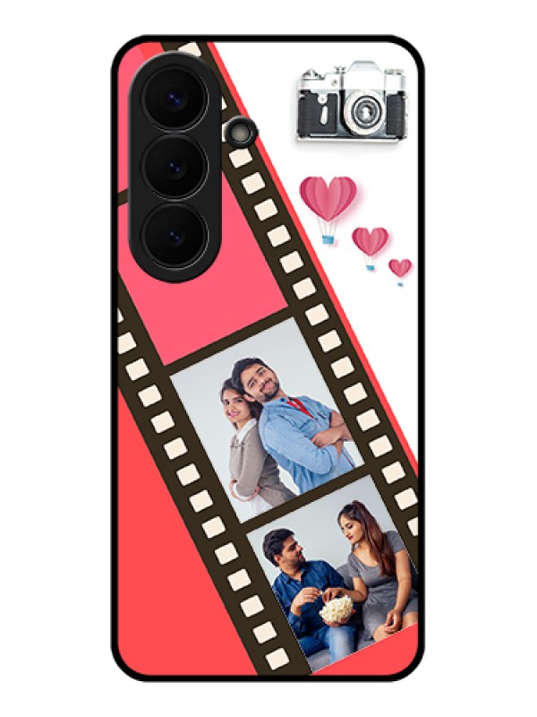 Custom Samsung Galaxy S26 5G Custom Glass Phone Case - 3 Image Holder With Film Reel