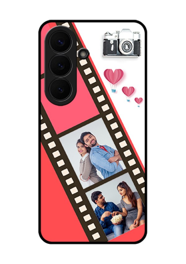 Samsung Galaxy S26 5G Custom Glass Phone Case - 3 Image Holder With Film Reel