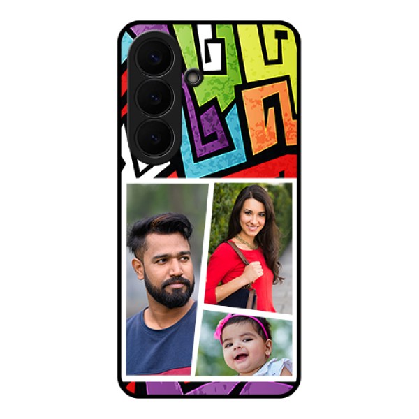 Samsung Galaxy S26 5G Custom Glass Phone Case - Graffiti Pattern Design Samsung Galaxy S26 5G Custom Glass Phone Case - Graffiti Pattern Design