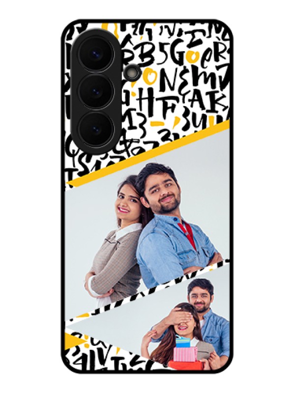 Custom Samsung Galaxy S26 5G Custom Glass Phone Case - Letters Pattern Design