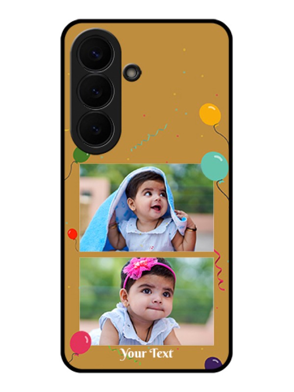 Custom Samsung Galaxy S26 5G Custom Glass Phone Case - Image Holder With Birthday Celebrations Design