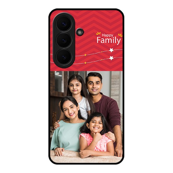Samsung Galaxy S26 5G Custom Glass Phone Case - Happy Family Design Samsung Galaxy S26 5G Custom Glass Phone Case - Happy Family Design